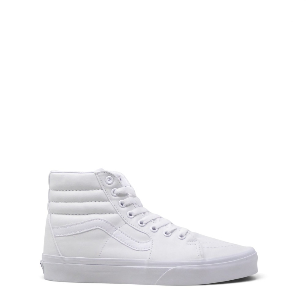 Vans Women Sk8-Hi Sneakers Monochrome True White Canvas High Top 8.5